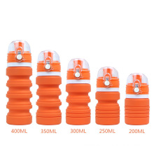 Customized gym outdoor BPA-free Botella Plegable 400ml foldable silicone cup for easy carrying and light water bottle